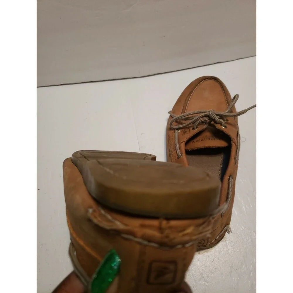 SPERRY TOP-SIDER A/O 2-Eye Brown Sz 9 W Men Boat Shoes